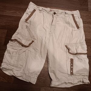 Y2k Marc Ecko Tan Cargo Shorts Size 32